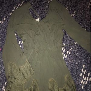 Emerald Dark Green Romper